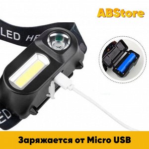 Налобный фонарик  BL-1804, Черный, шт