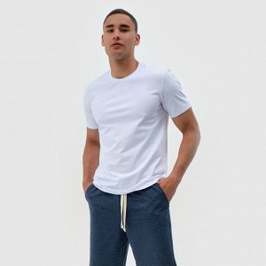 Футболка мужская однотонная MINAKU REGULAR FIT: белая