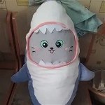 Мягкая игрушка Котенок-акуленок 80 см