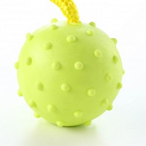 Игрушка мяч на веревке, 6 см, салатовая