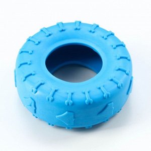 Игрушка жевательная для собак "Шина" 9 см, синяя