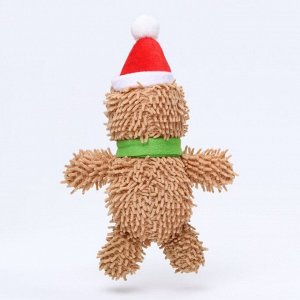 Игрушка мягкая для собак «Снеговик» с пищалкой, 26x15 см