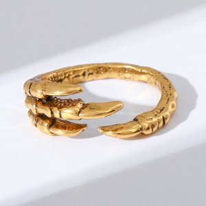 Кольцо "Перстень" когти, цвет чернёное золото, безразмерное