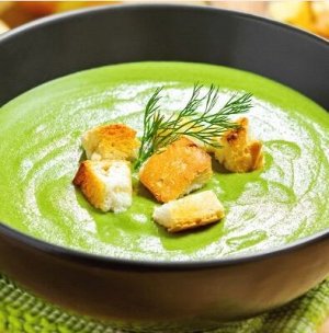 Крем-суп из ШПИНАТА с белыми грибами (1 порция)