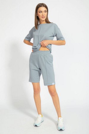 Костюм Костюм Kivviwear 40364094/04 серый 
Состав: ПЭ-24%; Хлопок-70%; Эластан-6%;
Сезон: Лето
Рост: 170

Костюм с шортами средней посадки с отделкой в виде канта по деталям переда и карманами в боко