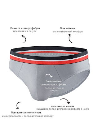 Классические слипы UNICONF из модала с добавлением эластана. Благодаря особому качеству волокон модала изделие сохраняет свою форму и не выцветает. Высокая эластичность ткани обеспечивает максимальный