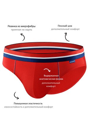 Классические слипы UNICONF из премиального гипоаллергенного хлопка с добавлением эластана. Пришивная резинка в спортивном стиле с модными стильными элементами обеспечивает терморегуляцию и комфортное
