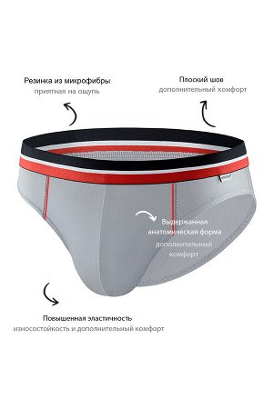 Классические слипы UNICONF из премиального гипоаллергенного хлопка с добавлением эластана. Пришивная резинка в спортивном стиле с модными стильными элементами обеспечивает терморегуляцию и комфортное