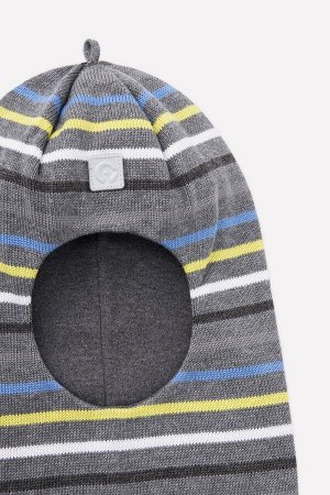 Шапка-шлем для мальчика Crockid КВ 20198 серый меланж