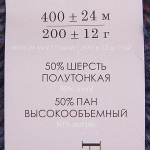 Пряжа "Ровница Мультиколоровая" 50% шерсть, 50% акрил 400м/200гр (1088 М)
