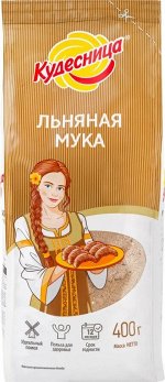 Мука льняная &quot;Кудесница&quot; 400гр *10, шт