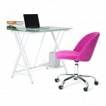 Стол компьютерный стекло GD-01  white (белый)