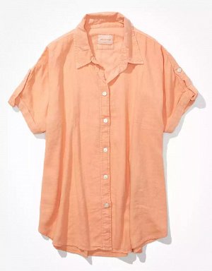 Oversized Button-Up Beach Shirt
