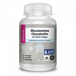 CHIKALAB Глюкозамин, хондроитин с МСМ и Коллагеном, 60 кап.