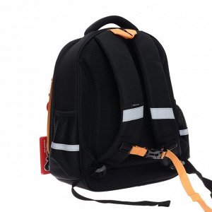 Рюкзак каркасный Grizzly, 36x28x20 см, с картхолдером, светодиодная подсветка, чёрный