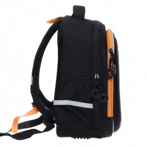 Рюкзак каркасный Grizzly, 36x28x20 см, с картхолдером, светодиодная подсветка, чёрный