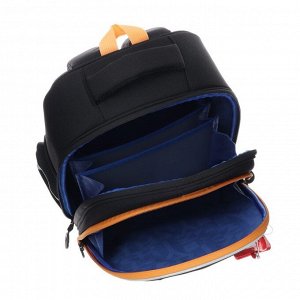 Рюкзак каркасный Grizzly, 36x28x20 см, с картхолдером, светодиодная подсветка, чёрный