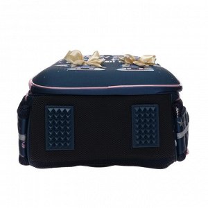 Рюкзак каркасный Hatber Ergonomic Classic Dreamer, 37 х 29 х 17 см, синий/розовый