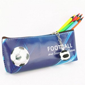 Пенал Футбол с брелоком кожзам ассорти
