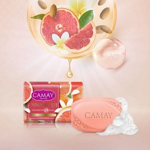 CAMAY Динамик парфюмированное твердое мыло с ароматом розового грейпфрута для всех типов кожи 85 гр