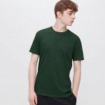 UNIQLO - мужская футболка с круглым воротом - темно-зеленый (58 DARK GREEN)