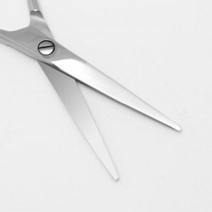 Ножницы парикмахерские с упором, лезвие — 4,5 см, цвет серебристый