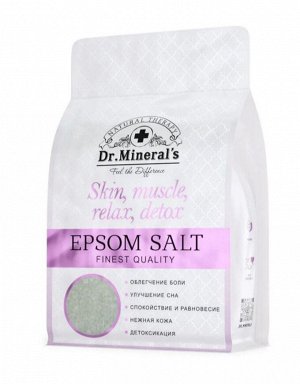 Английская соль с магнием для ванн Epsom, косметическая, для похудения, от отечности, пакет 1 кг