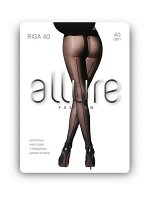 Аллюр Колготки RIGA имитац шва, NERO 40 den р.4