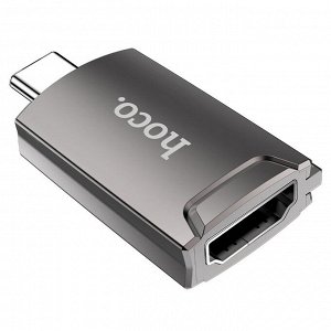 NEW ! Aдаптер компактный переходник Type-C на HDMI HOCO UA19 Easy flow 4К HD1080p