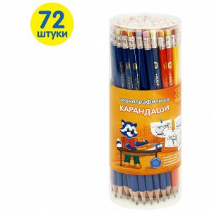 Карандаш простой ч/г Мульти-Пульти &quot;&quot;Приключения Енота&quot;&quot; HB, с ластиком, трехгранный, заточен., ассорти