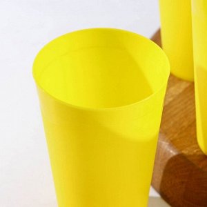 Набор стаканов, 3 шт, 400 мл, цвет жёлтый