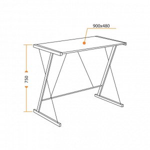 Стол компьютерный   ЛОФТ / LOFT WD-09  concrete/бетон
