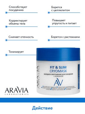 Холодное обертывание для похудения с кофеином Fit & Slim CryoMask, 300 мл