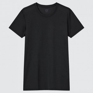 UNIQLO - ультра легкая мужская футболка AIRism - черный
