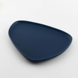 Тарелка нестандартной формы «Тёмно-синяя», 28 х 22 см