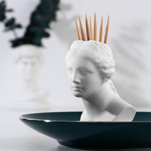 Подставка для зубочисток «Венера», белая, 4,5 х 7 см