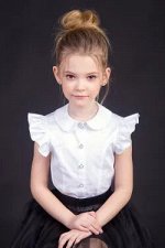 Блузка белая для девочки 26-9010-1