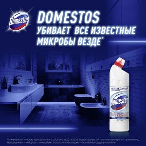 Domestos Ультра Белый, чистящее средство для туалета и ванной, Антибактериальный эффект, 1 л