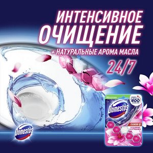 Блок гигиен. DOMESTOS 55г Power 5 д/унитаза Ледяная магнолия