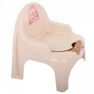 Детский горшок-кресло цв.кремовый/молочный, 30*29*34 см  тм.Dunya Plastik