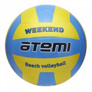 Мяч волейбольный WEEKEND , резина, цв.желт/голубой   тм.ATEMI