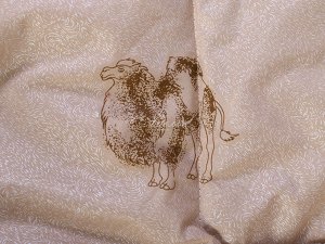 Одеяло "Верблюд" всесезон. тик 105*140 (плотность 300г/м2)