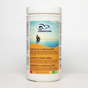 Активный кислород для дезинфекции воды в бассейнаx Аквабланк О2 в таблеткаx (200 г) 1 кг