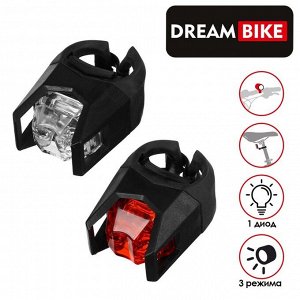 Комплект велосипедных фонарей Dream Bike, JY-3005, 1 диод, 3 режима