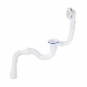 Сифон для ванны Unicorn S32P, 1 1/2"х40 мм, пластиковый выпуск и перелив, гофра 40х40/50 мм