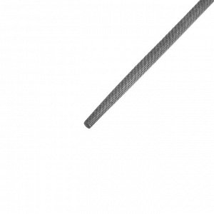 Напильник ТУНДРА, круглый, сталь У10, деревянная рукоятка, №2, 200 мм