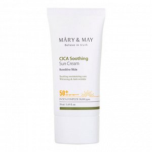 Mary&May Успокаивающий солнцезащитный крем с центеллой CICA Soothing Sun Cream SPF 50+ PA++++