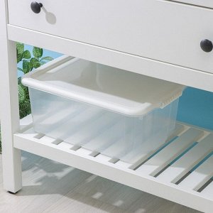 Контейнер для хранения Porter, 14 л, 42,5x31,5x17,5 см, с крышкой, цвет слоновая кость
