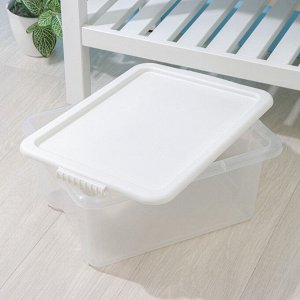 Контейнер для хранения Porter, 14 л, 42,5x31,5x17,5 см, с крышкой, цвет слоновая кость
