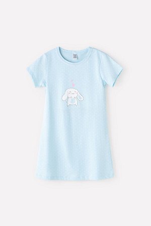 Сорочка для девочки Crockid К 1159 крапинка на нежно-голубом